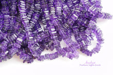 Load image into Gallery viewer, (150 grains per row) African Amethyst Heishi Beads/Square Rondelle
