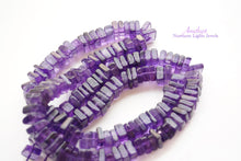 Load image into Gallery viewer, (150 grains per row) African Amethyst Heishi Beads/Square Rondelle
