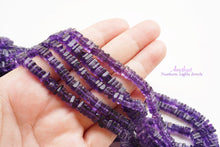 Load image into Gallery viewer, (150 grains per row) African Amethyst Heishi Beads/Square Rondelle
