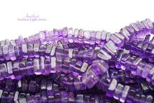 Load image into Gallery viewer, (150 grains per row) African Amethyst Heishi Beads/Square Rondelle
