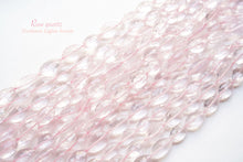 Load image into Gallery viewer, (31-35 grains per row) Rose Quartz Faceted Marquise Vertical Hole
