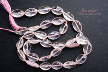 Load image into Gallery viewer, (31-35 grains per row) Rose Quartz Faceted Marquise Vertical Hole
