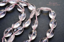 Load image into Gallery viewer, (31-35 grains per row) Rose Quartz Faceted Marquise Vertical Hole
