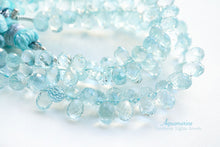 Load image into Gallery viewer, (S/M) Gem Quality Small Aquamarine Teardrop Cut Beads @179-204yen
