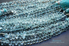 Load image into Gallery viewer, (S/M) Gem Quality Small Aquamarine Teardrop Cut Beads @179-204yen
