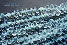 Load image into Gallery viewer, (S/M) Gem Quality Small Aquamarine Teardrop Cut Beads @179-204yen
