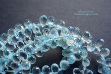 Load image into Gallery viewer, (S/M) Gem Quality Small Aquamarine Teardrop Cut Beads @179-204yen
