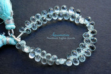 Load image into Gallery viewer, (S/M) Gem Quality Small Aquamarine Teardrop Cut Beads @179-204yen
