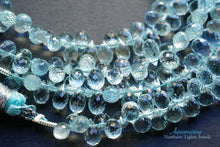 Load image into Gallery viewer, (S/M) Gem Quality Small Aquamarine Teardrop Cut Beads @179-204yen
