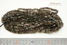 Load image into Gallery viewer, (200 grains per row) Smoky Quartz Heishi Beads/Square Rondelle
