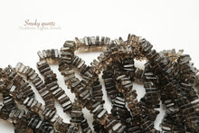 Load image into Gallery viewer, (200 grains per row) Smoky Quartz Heishi Beads/Square Rondelle
