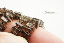 Load image into Gallery viewer, (200 grains per row) Smoky Quartz Heishi Beads/Square Rondelle
