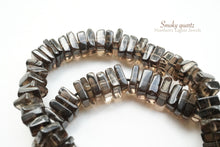 Load image into Gallery viewer, (200 grains per row) Smoky Quartz Heishi Beads/Square Rondelle
