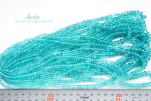 Load image into Gallery viewer, (Half Strand/1 Strand) Fine Sky Blue Apatite Beads Smooth Rondelle
