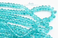 Load image into Gallery viewer, (Half Strand/1 Strand) Fine Sky Blue Apatite Beads Smooth Rondelle
