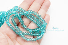 Load image into Gallery viewer, (Half Strand/1 Strand) Fine Sky Blue Apatite Beads Smooth Rondelle
