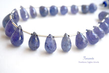 Load image into Gallery viewer, (1 row 18 cm 31 grains) small tanzanite teardrop cut beads
