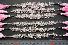 Load image into Gallery viewer, (high quality/gem quality, half strand/single strand) morganite pink aquamarine faceted rough pentagon/random cut
