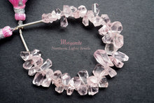 Load image into Gallery viewer, (Half Strand/Single Strand) High Quality Morganite Pink Aquamarine Faceted Rough Drop
