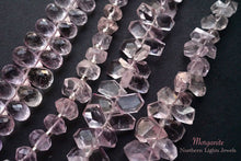 Load image into Gallery viewer, (Half Strand/Single Strand) High Quality Morganite Pink Aquamarine Faceted Rough Drop
