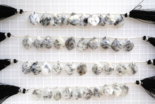 Load image into Gallery viewer, (10 grains per row) Dendrite Opal/Agate Plain Maron Beads 10mm Leaf Pattern
