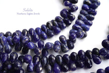 Load image into Gallery viewer, (10 grains per row) Fine Sodalite Pear Shape Sugar Loaf
