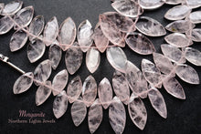 Load image into Gallery viewer, (Half Strand/1 Strand) High Quality Morganite Pink Aquamarine [Flat] Faceted Marquise
