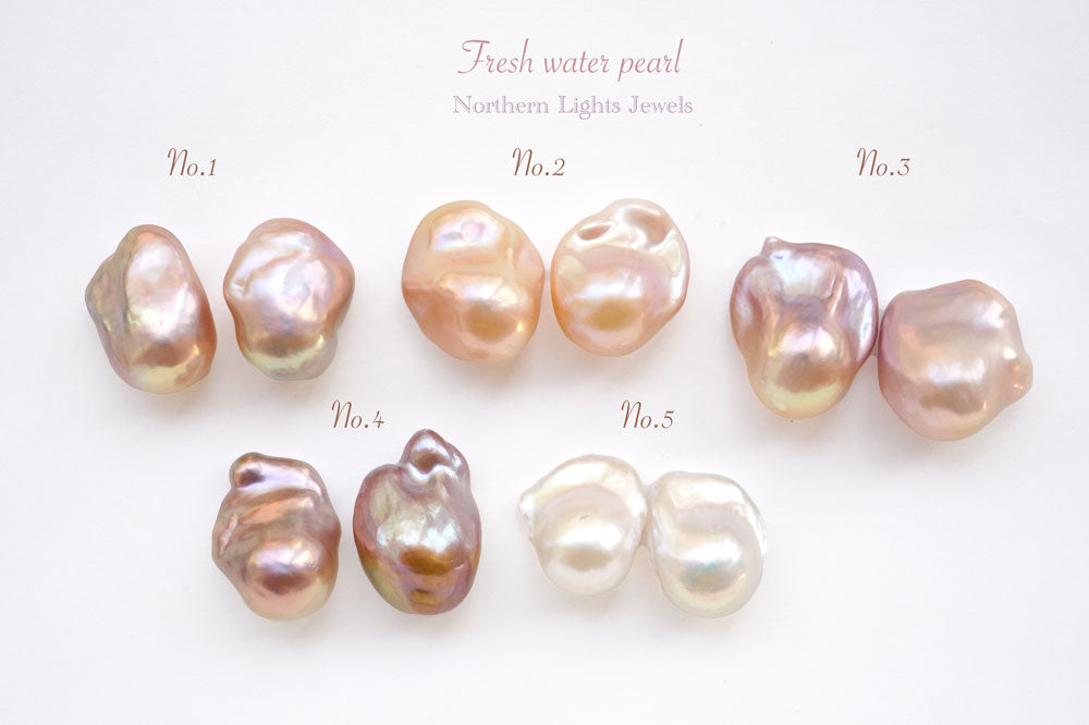 (Pair No.1-6) High Quality Freshwater Pearl Oyster Baroque Mauve Pink No Hole Loose