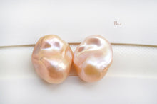 Load image into Gallery viewer, (Pair No.1-6) High Quality Freshwater Pearl Oyster Baroque Mauve Pink No Hole Loose
