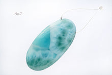 Load image into Gallery viewer, (No.1-14/1 grain sold) Rare stone Larimar cabochon beads [horizontal hole]
