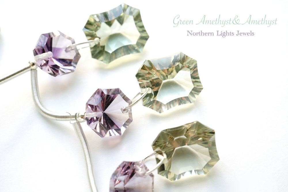 【金運】キラキラ☆シトリン パイナップルクォーツ スピリットクォーツA1594 シトリン 18.0ct チェスカット クォーツ&ペリドット ホワイトゴールド