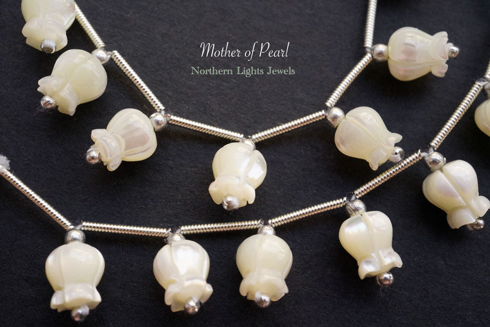 ♪607❤️ 鈴蘭スズランパールガラスビーズマスクチェーンメガネチェーン